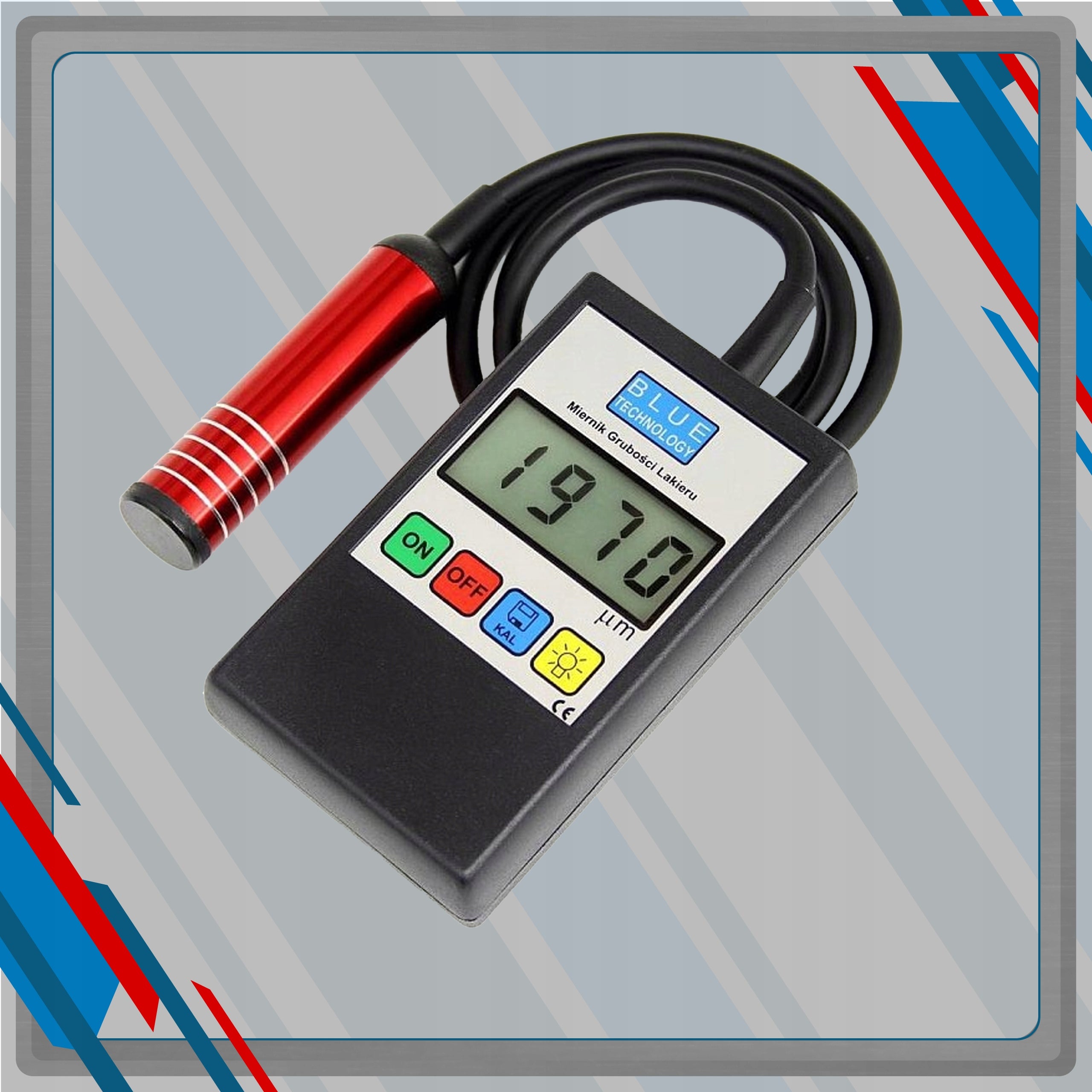 Paint thickness tester Polish galvanized steel with auto probe Brand Blue Technology