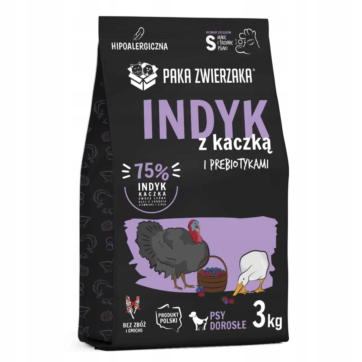 Paka Zwierzaka dry dog food Turkey with duck 9 kg Brand Paka Zwierzaka