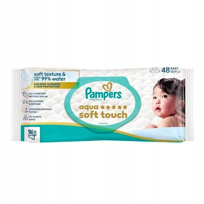 Pampers Aqua Soft Touch Wet Wipes 48pcs.