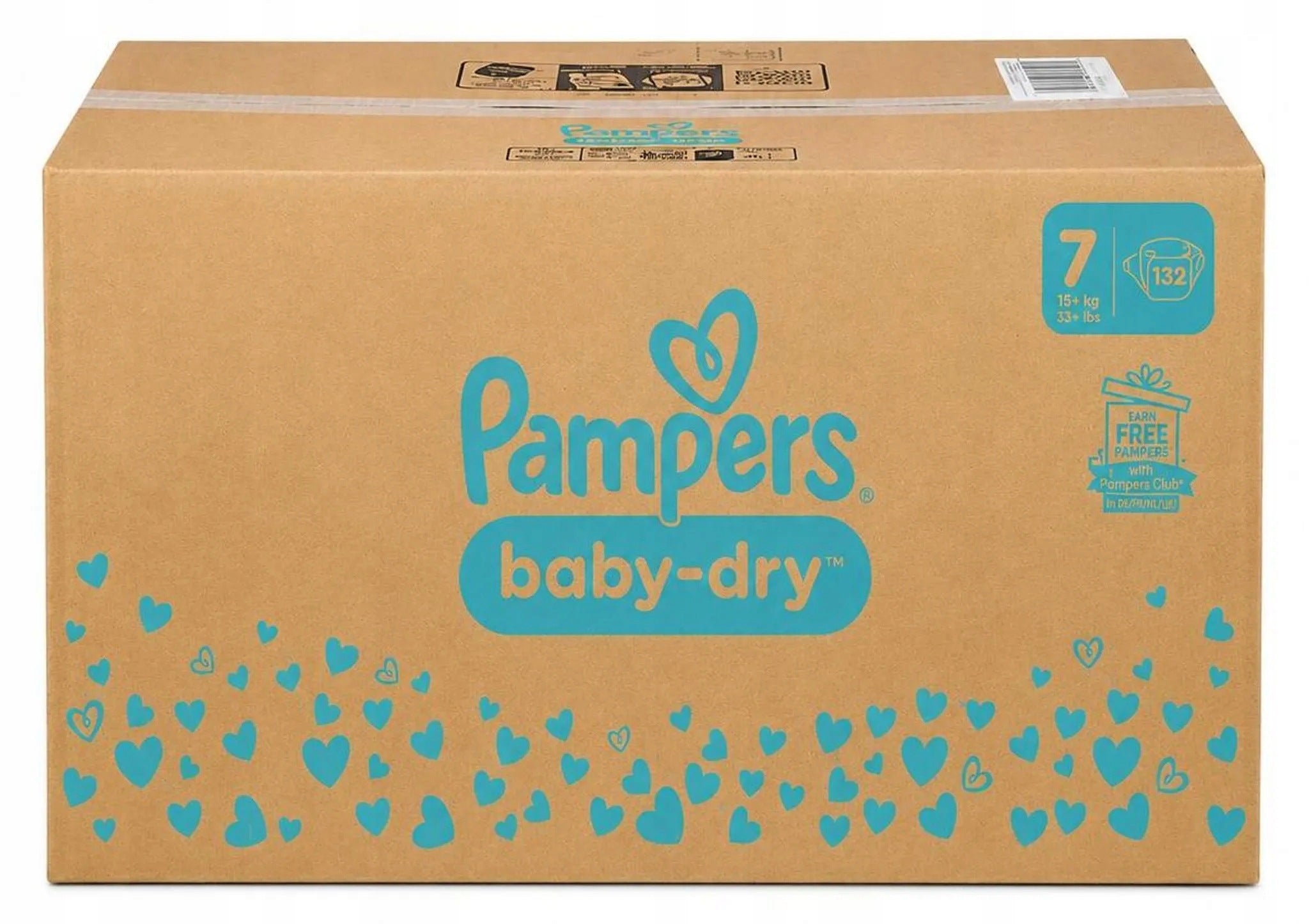 Pampers Baby-Dry Diapers size 7 15+kg 132 pcs