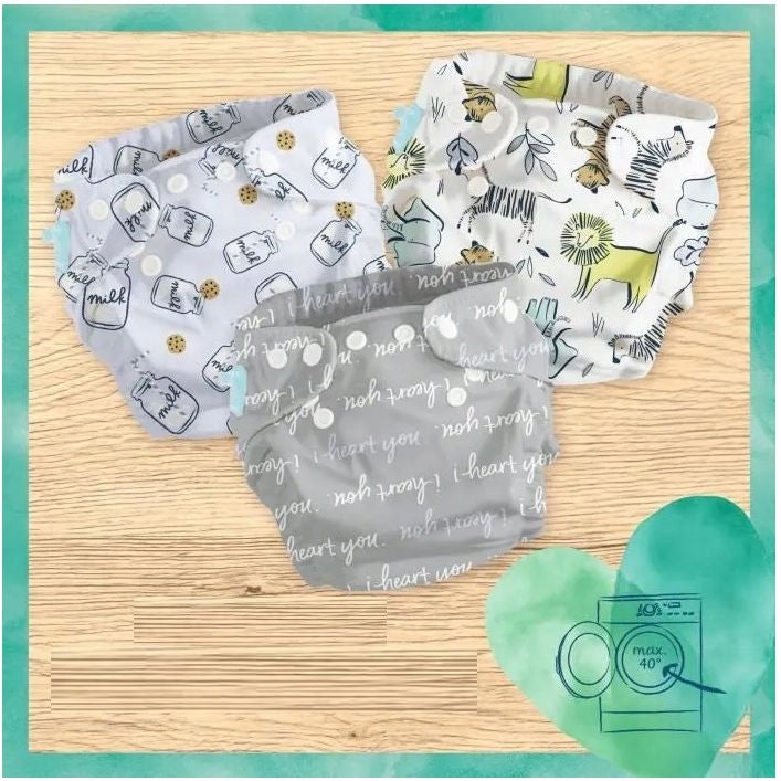 Pampers Harmonie Reusable Hybrid Diapers 3 Pack 3-16kg Packaging status original