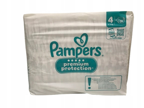 Pampers Premium Protection Diapers size 4 (9-14kg) 31 pcs.