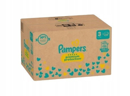 Pampers Premium Protection Pampersy Size 3 6-10kg 148pcs + Freebie