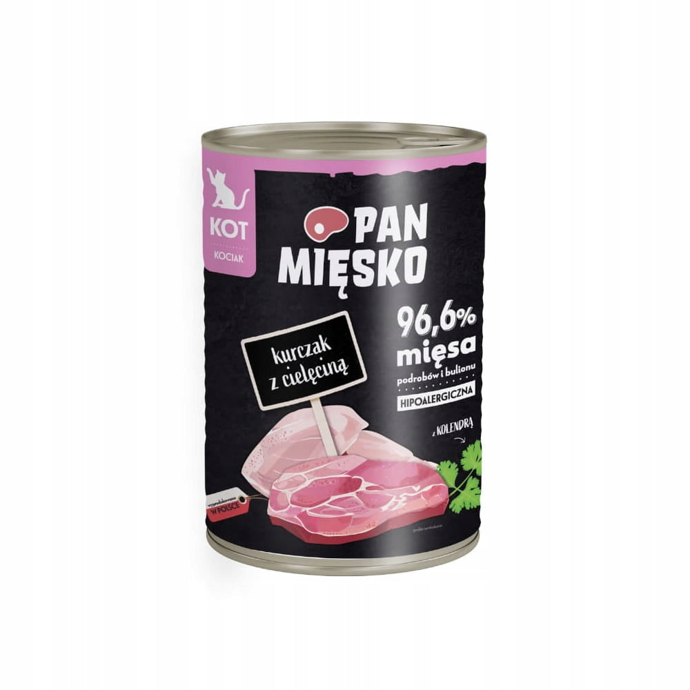 Pan Mięsko Cat Food Veal Chicken 6x400g Brand Pan Mięsko