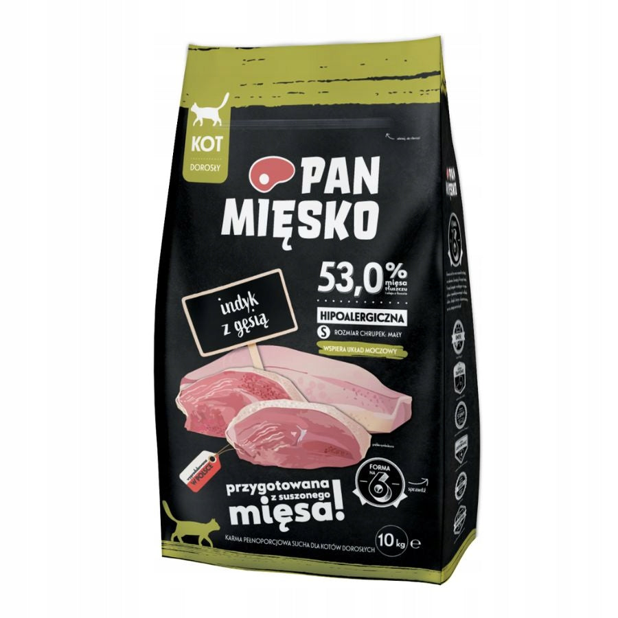 Pan Mięsko Dry Cat Food Dried TURKEY with GOOSE Small Crisps S 10kg Brand Pan Mięsko