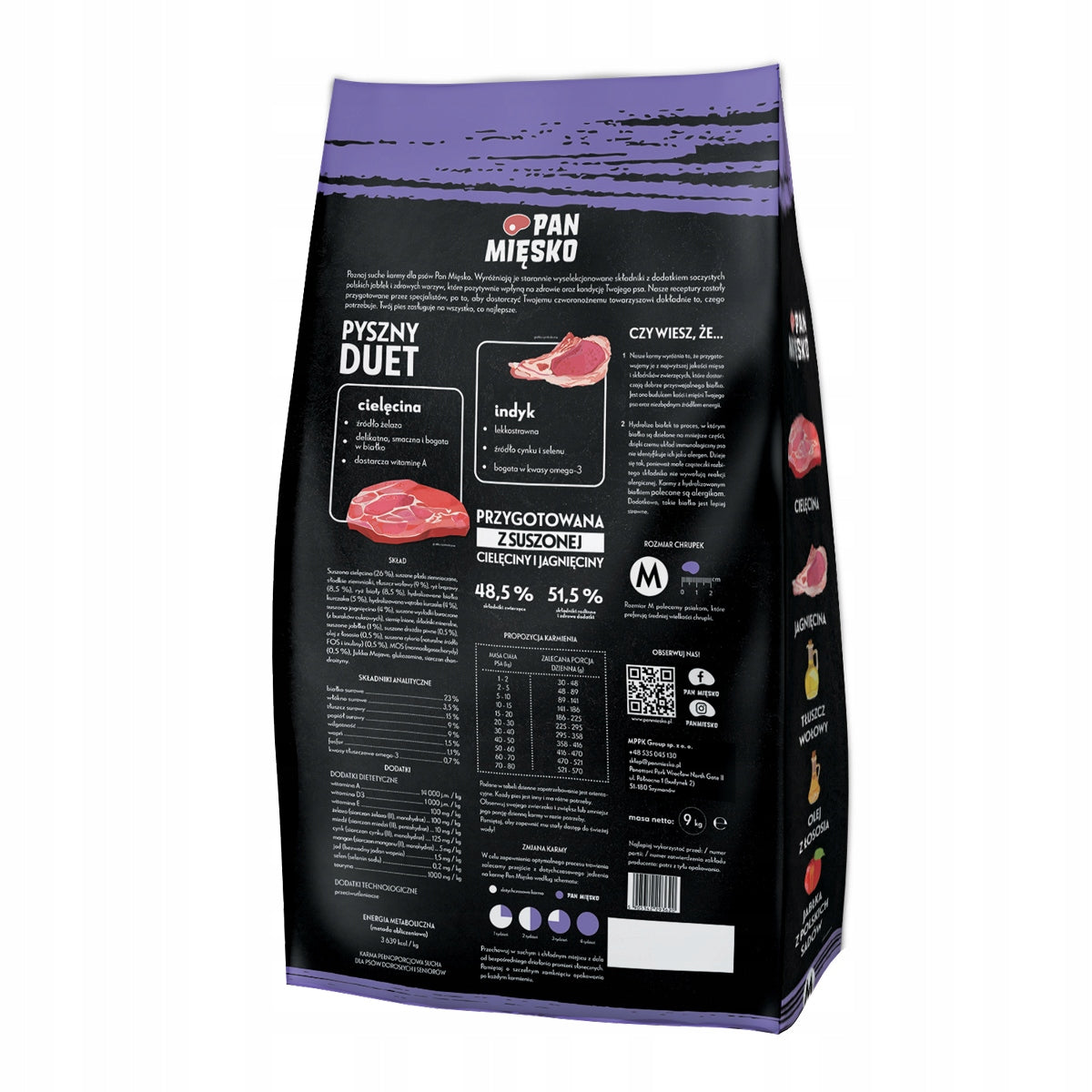 Pan Mięsko Veal with lamb crisps M SENIOR 9 kg Brand Pan Mięsko