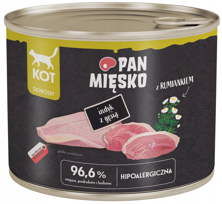 Pan Mięsko wet cat food turkey with goose 200g