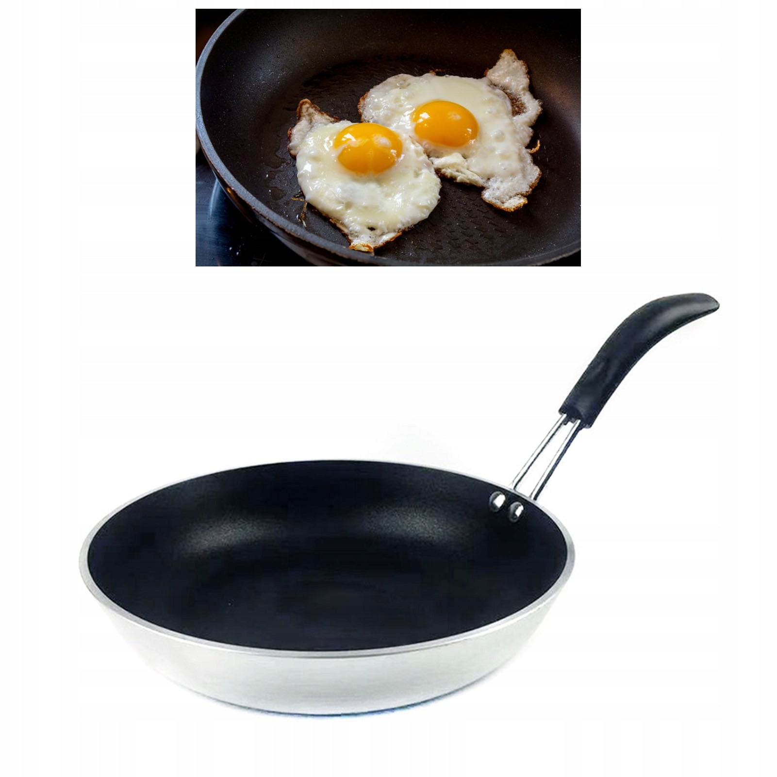 Pan with non-stick coating, easy to clean Flat pan Dominant color multicolor