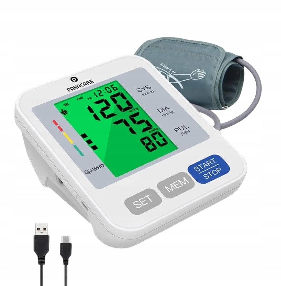 Panacare BSX516 Automatic Shoulder Blood Pressure Monitor Illuminated Screen