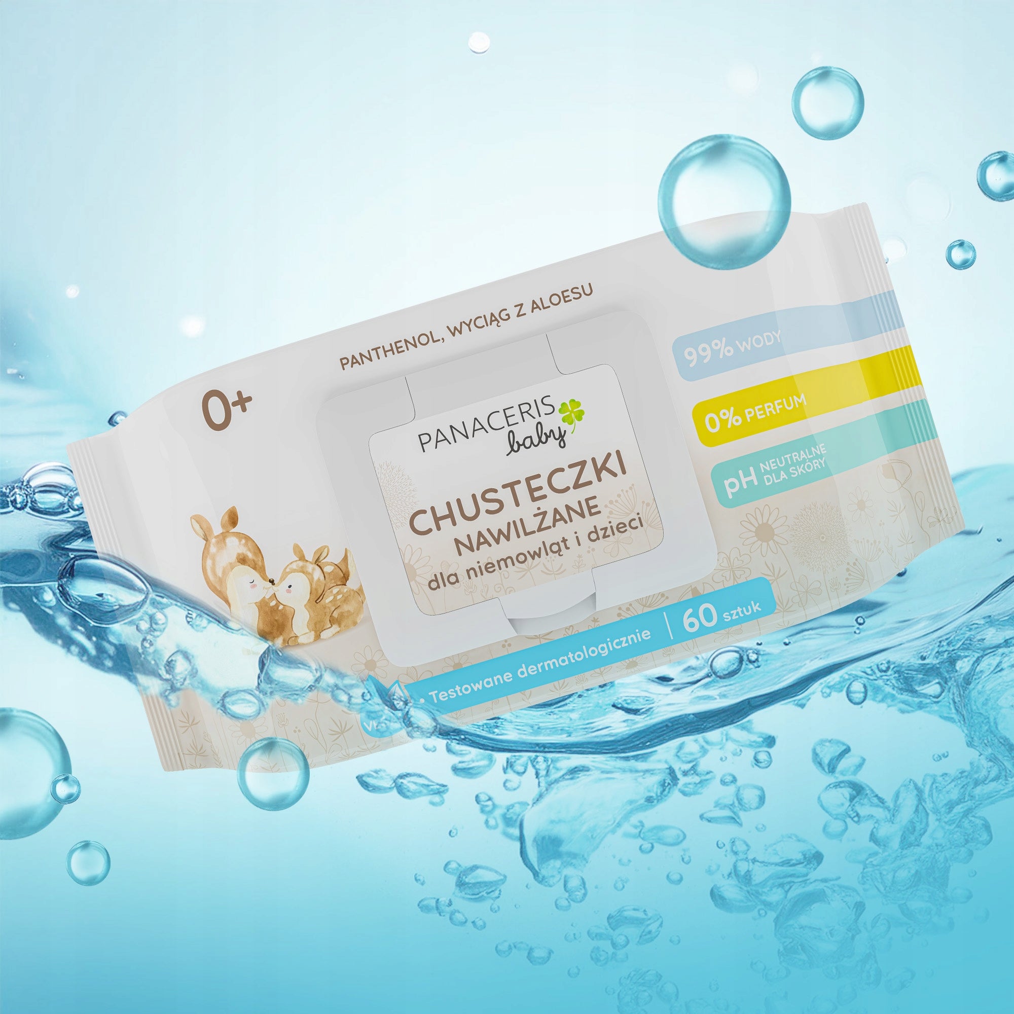 Panaceris Baby Baby Wet Wipes 99% Water Wet 60 Pieces Brand Panaceris Baby