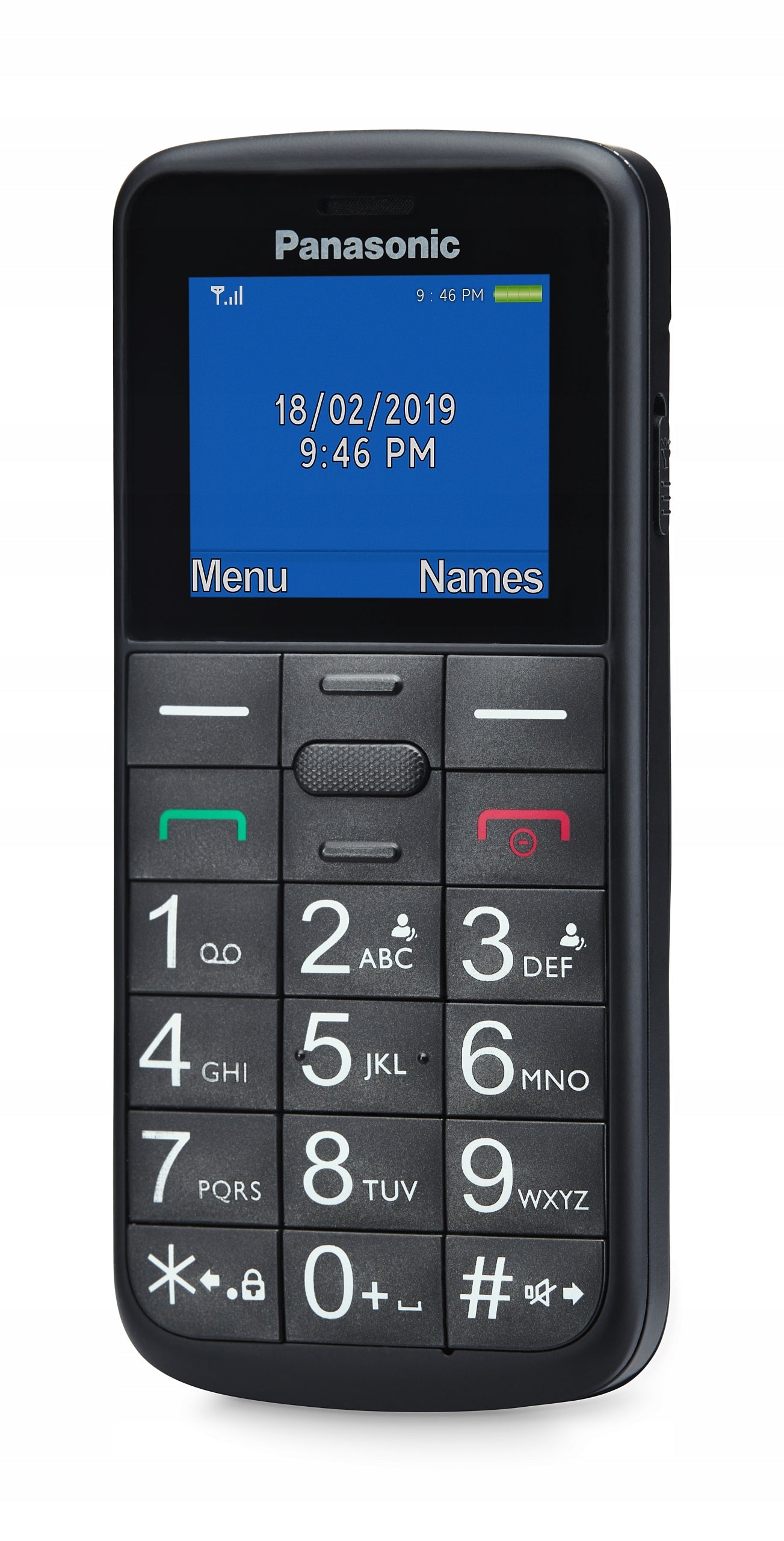 Panasonic KX-TU110EXB black [phone for seniors] Headphones included no