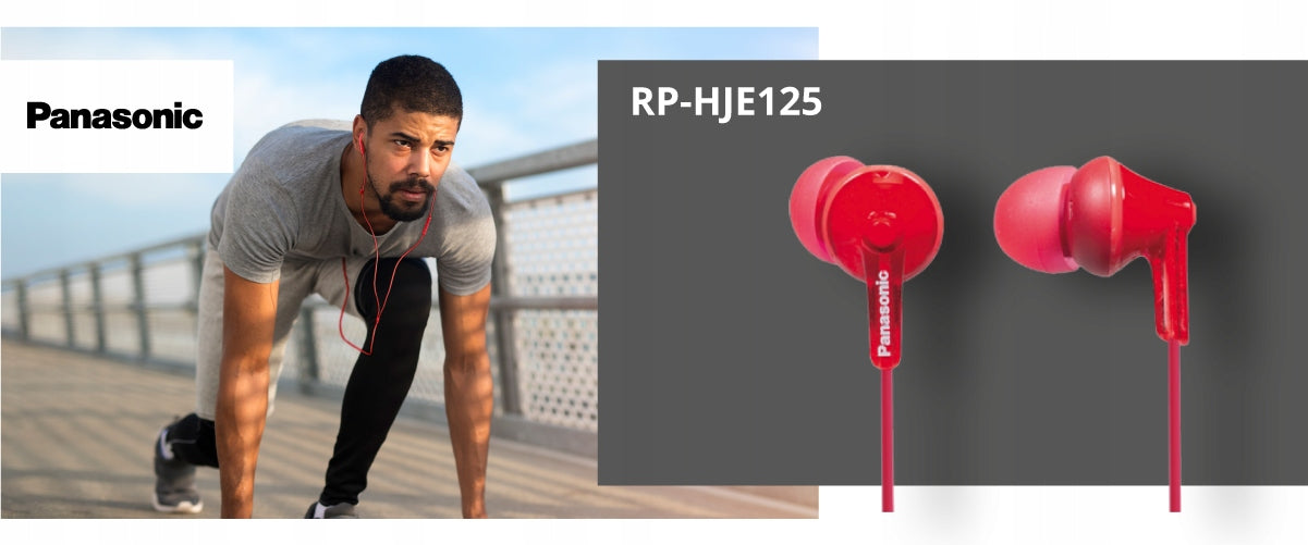 Panasonic RP-HJE125 Earbuds red Manufacturer code RP-HJE125E-R