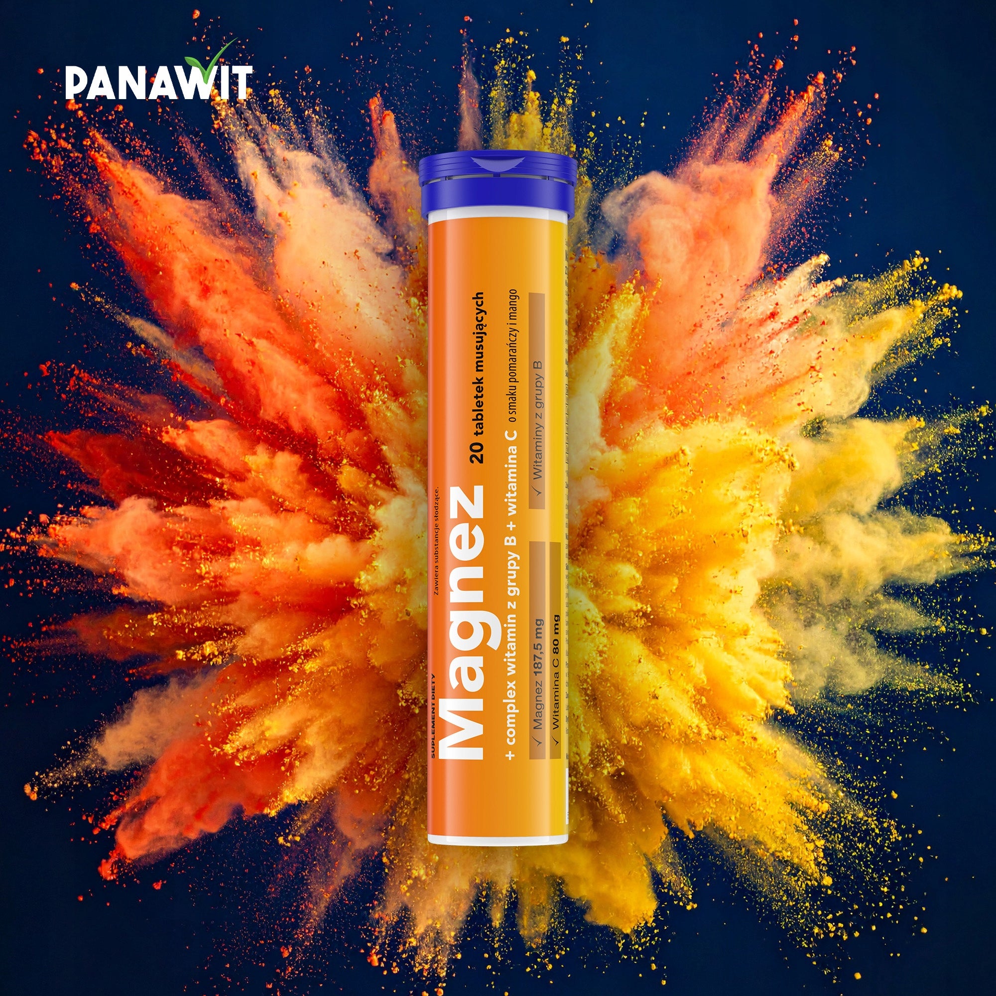 Panawit Magnesium + complex of B vitamins + vitamin C 20 tabl. Brand Panawit