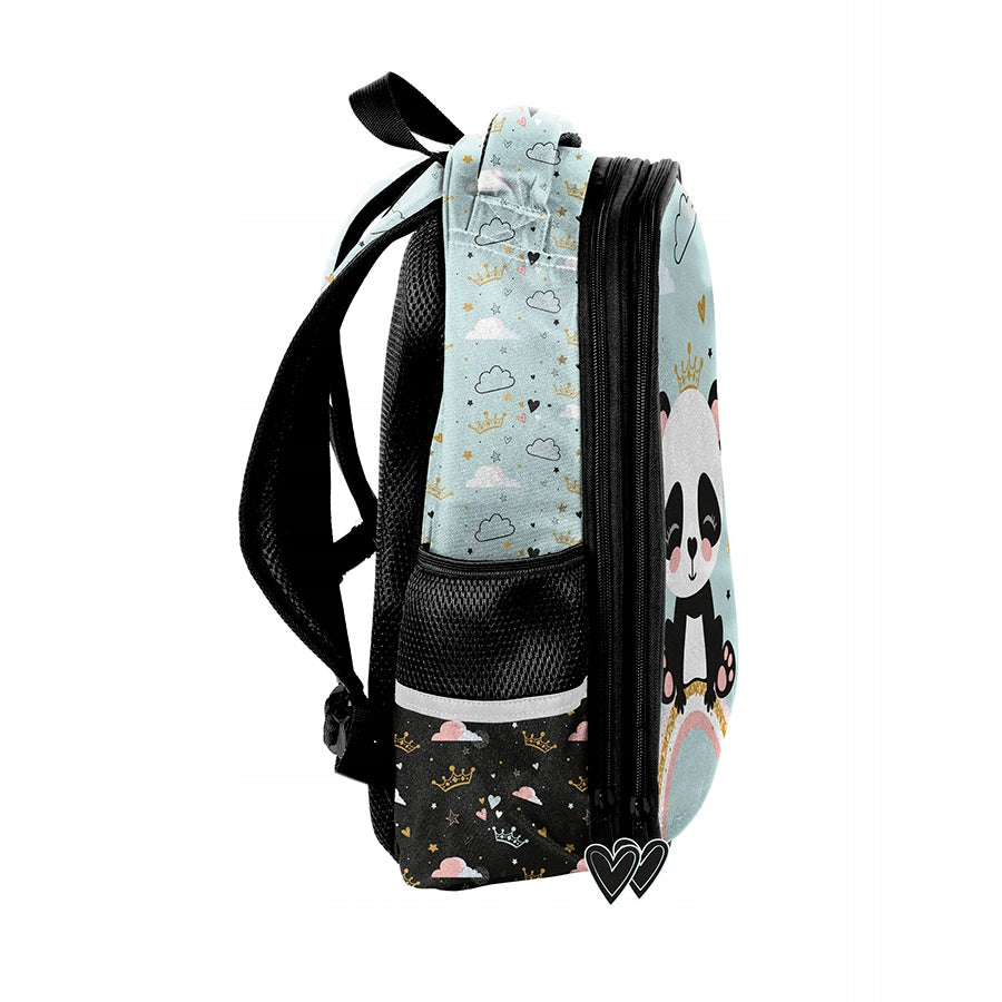 Panda Paso class 1-3 school backpack for girls with stiffened teddy bear EAN (GTIN) 5903162128948