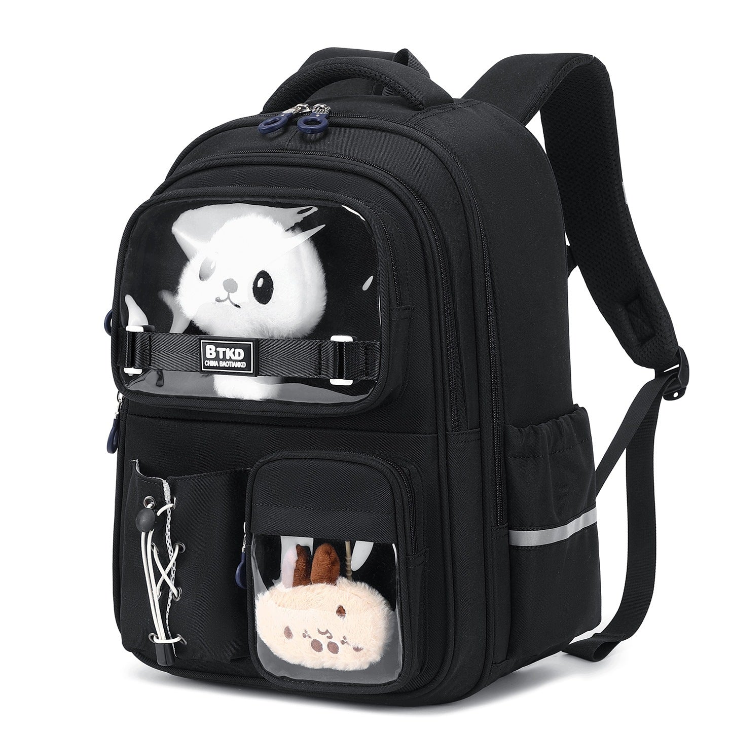 Panda large capacity schoolbag backpack for men and women