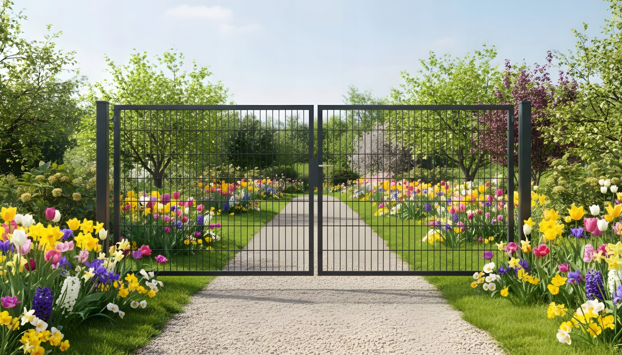 Panel double-leaf gate 3x1,8, anthracite Gate type leaf