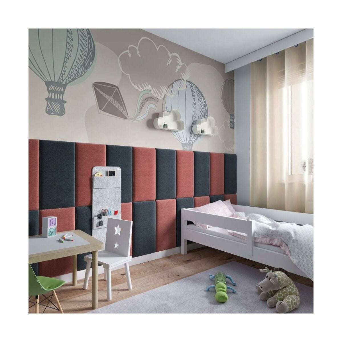 Weiches Wandpaneel 82614166, dunkelgrau 