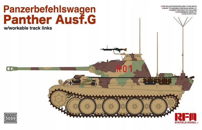Surenkamas modelis Rye Field Model, Pantera Ausf.G RFM-5089, 1/35