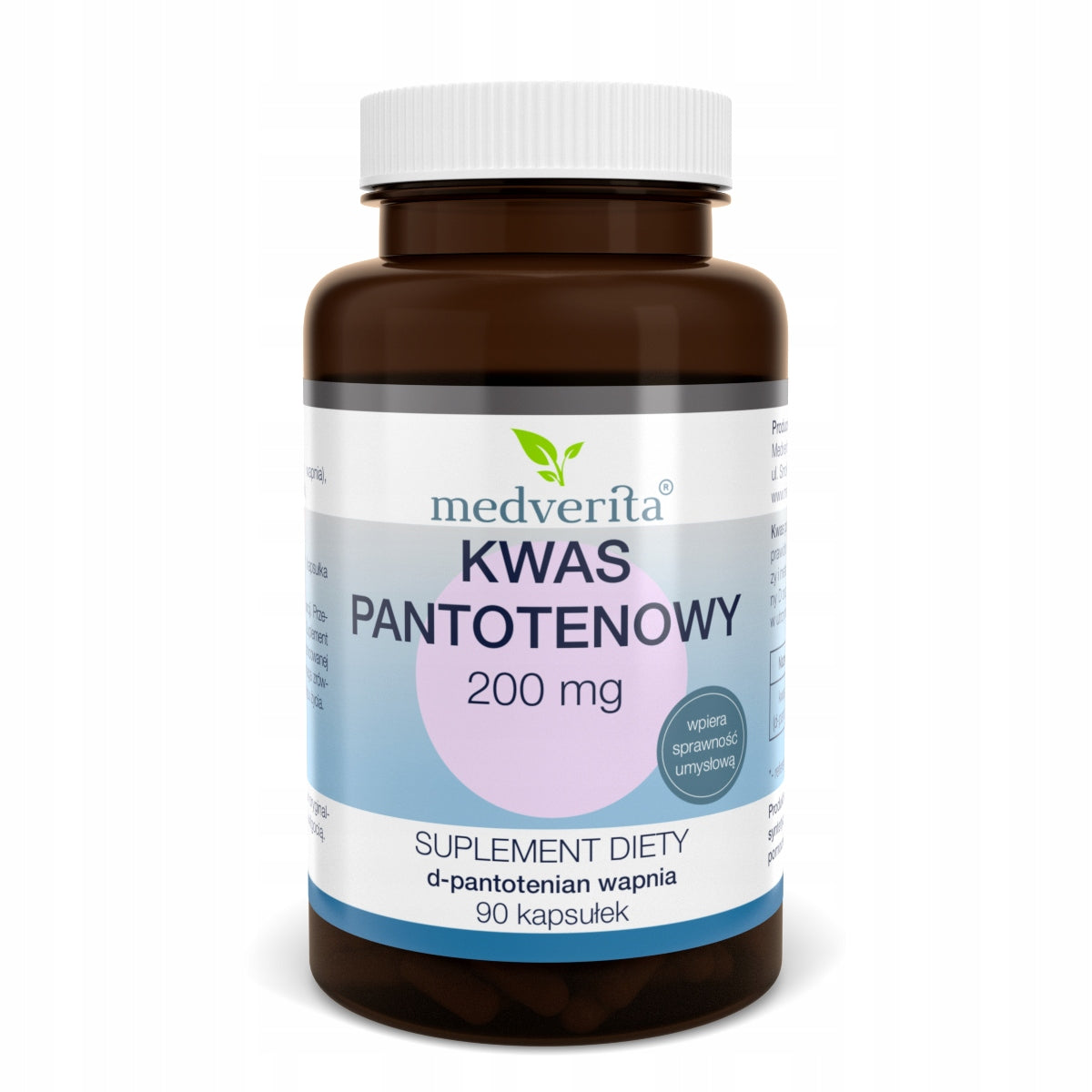 Pantothenic Acid 200 mg vitamin B5 - 90 capsules