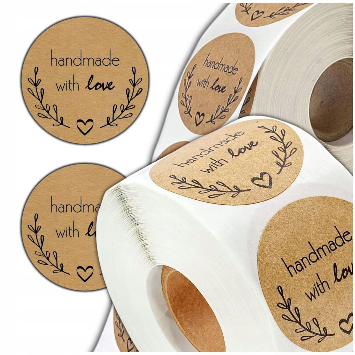 Paper Label Stickers 500 Pcs Roll For DIY Gift Jars And Envelopes