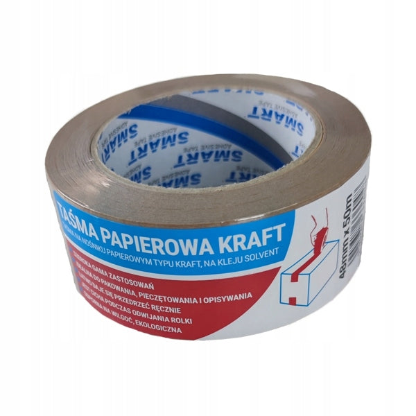 Paper Packing Tape 48mmx50m Self Adhesive Brown KRAFT