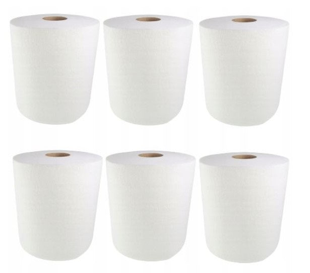 Paper TOWELS WHITE 2 LAYERS 100m ABSORBENT CLEANER 6 rolls QUALITY EAN (GTIN) 4015544304459