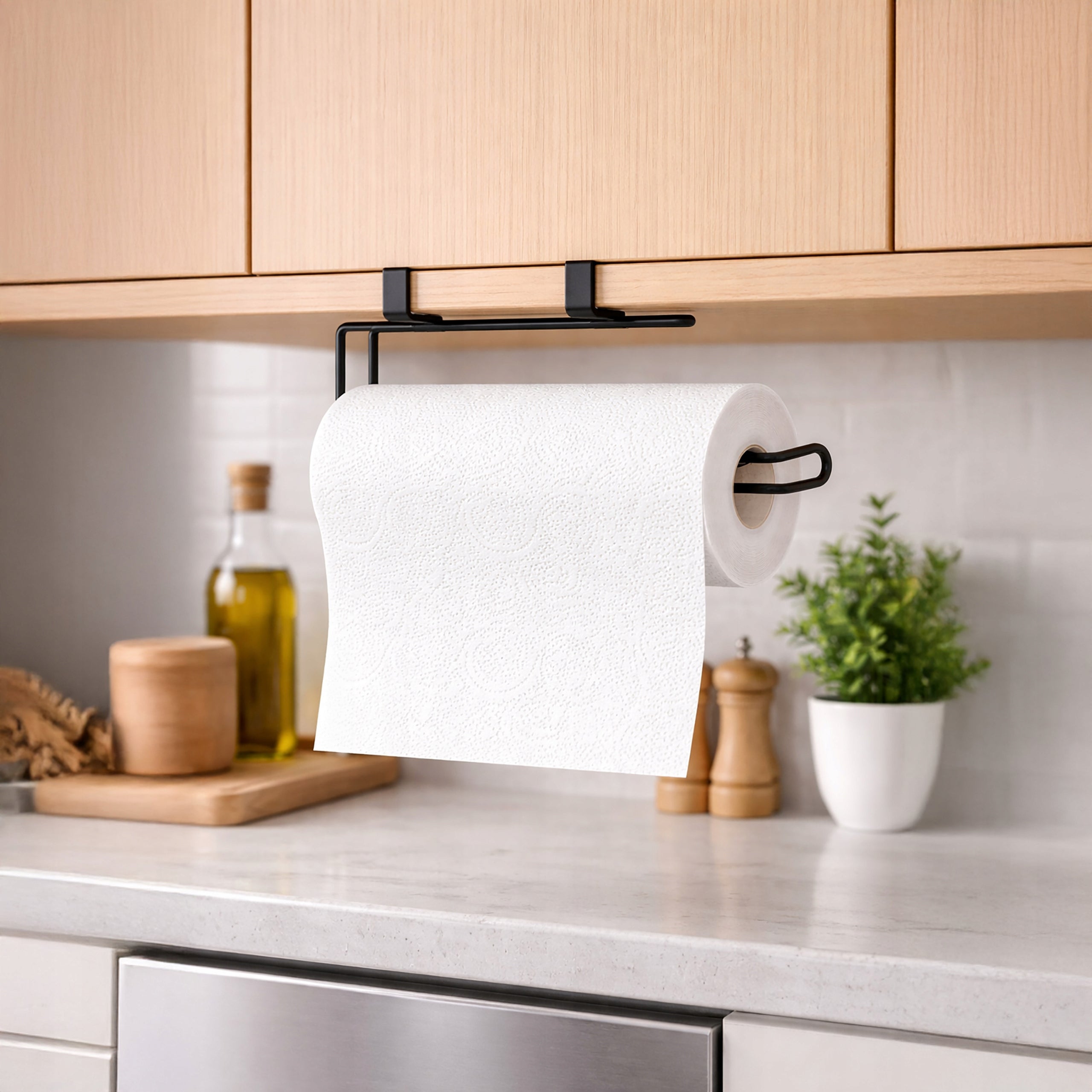Paper Towel Holder Black Suspended Portable Sturdy Durable Manufacturer code 1641UCHPREBLA