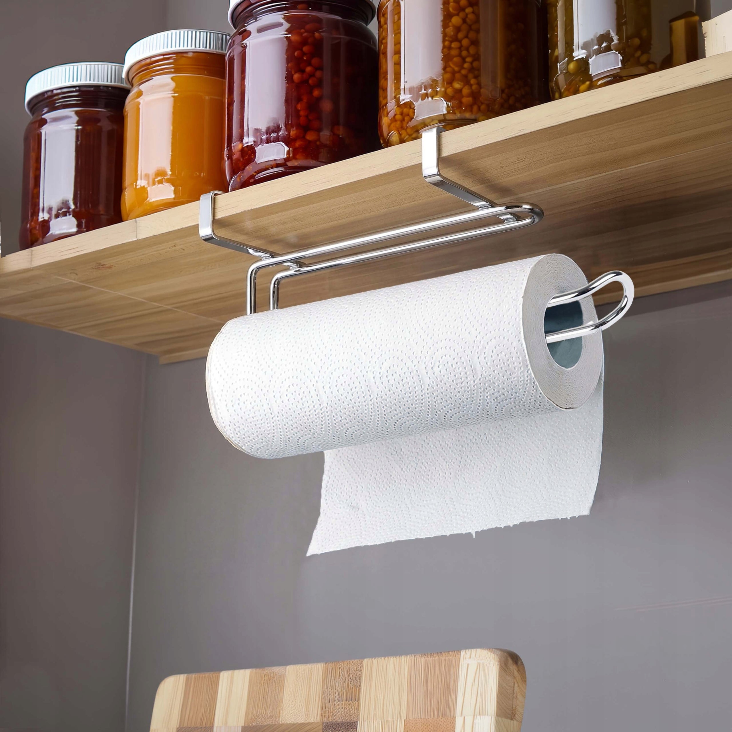 Paper Towel Holder Silver Hanging Portable Solid Stable Manufacturer code 1640UCHPRESIL