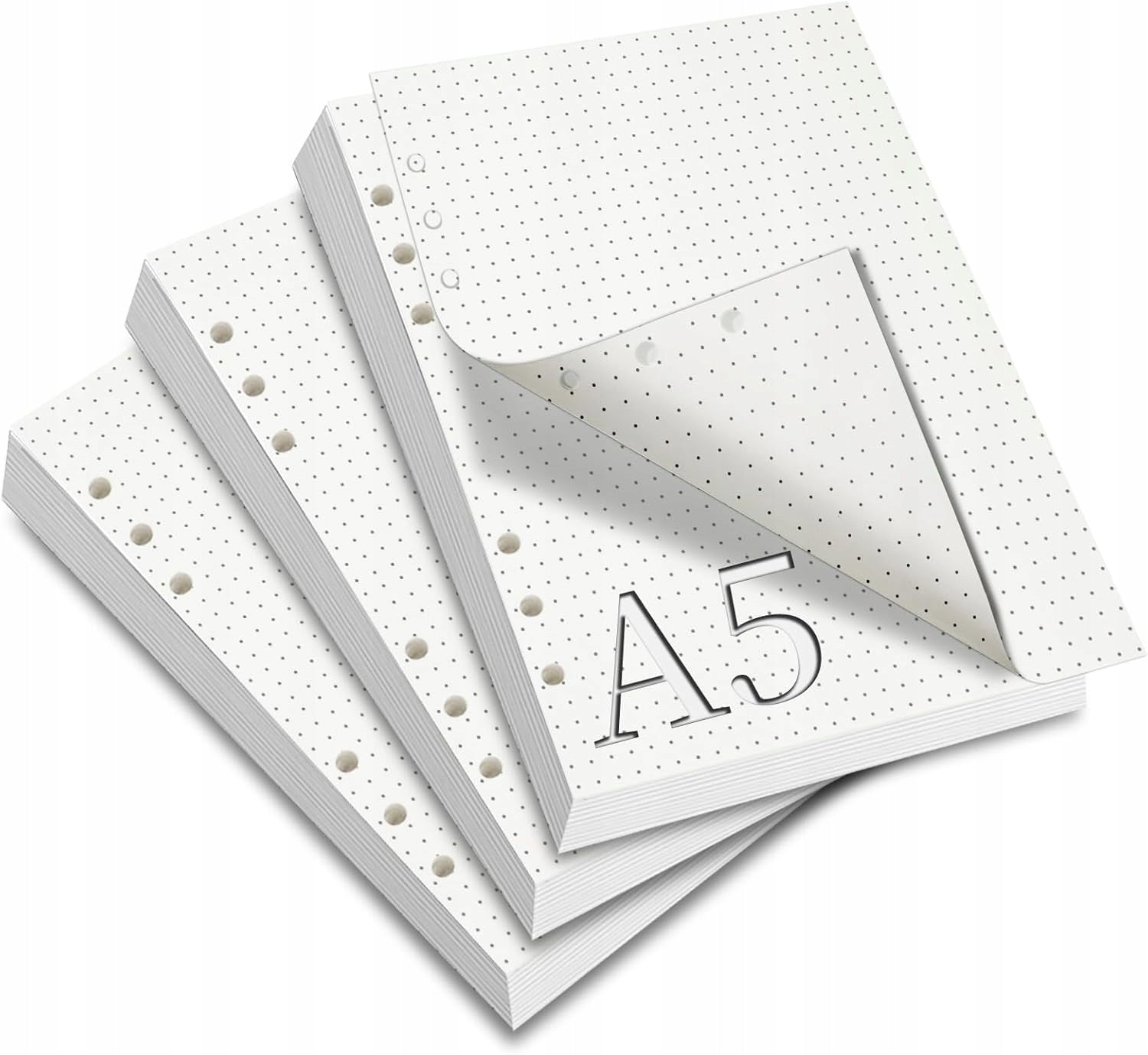Paper cartridges A5, 3 pieces, dotted, 180 sheets/360 pages, A5 notebook