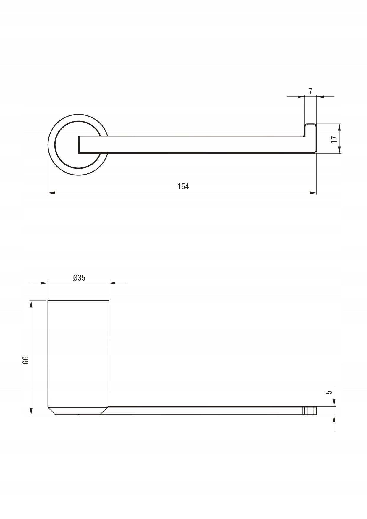 Paper holder Deante Arnika titaniumium Packaging status original