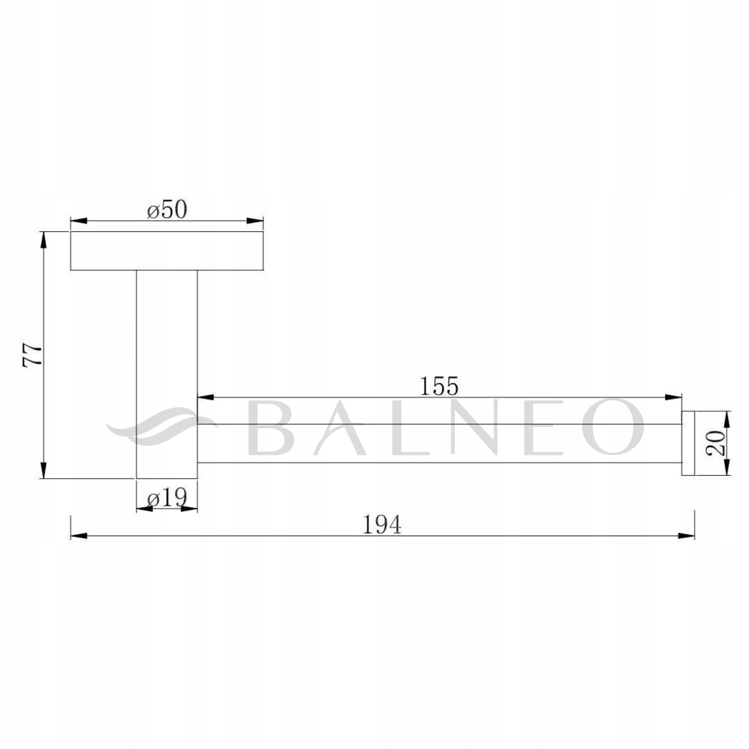 Paper holder QUBE model 1 - GUN METAL Manufacturer code M0201070503
