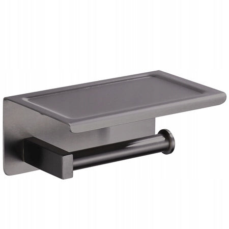 Paper holder with phone shelf QUBE - GUN METAL
