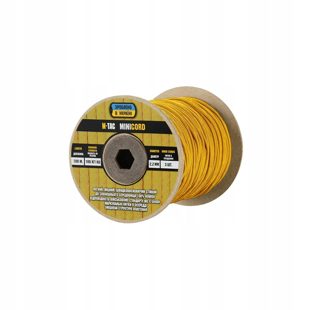 Paracord Minicord 100m Goldenrod 100 m
