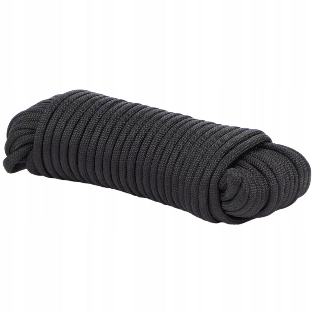 Paracord Rope 125 kg roll 15 mb x 3 mm BLACK