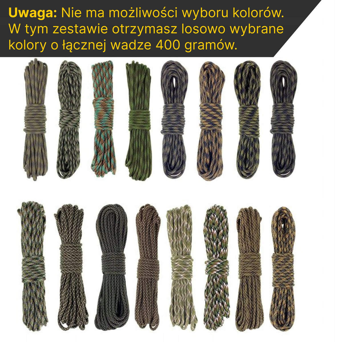 Paracord Set EdcX Paracord 550 "Military Set, 400 g" Manufacturer code #mix8