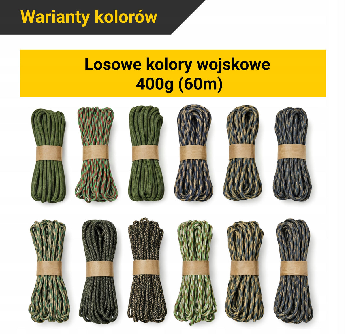 Paracord Set EdcX Paracord 550 "Military Set, 400 g" Packaging status original