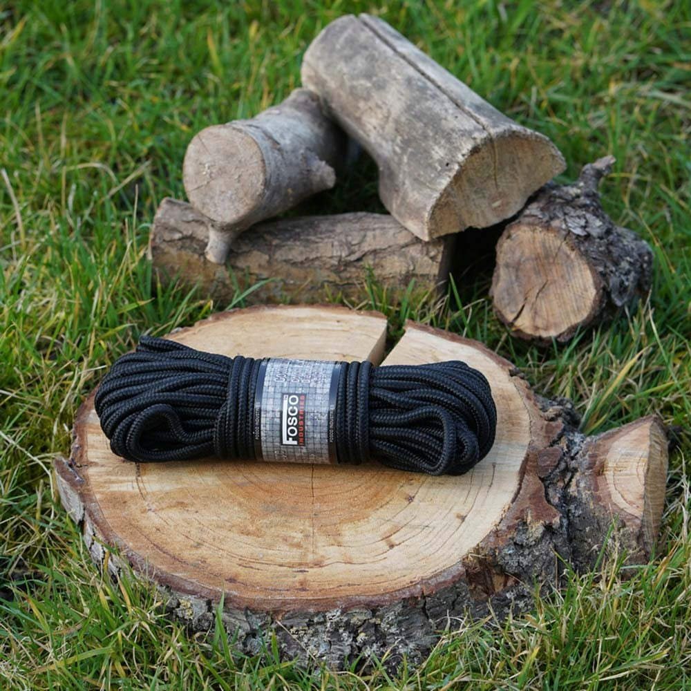 Paracord cord Fosco 7 mm 15 m black Utility Rope Manufacturer code 319431