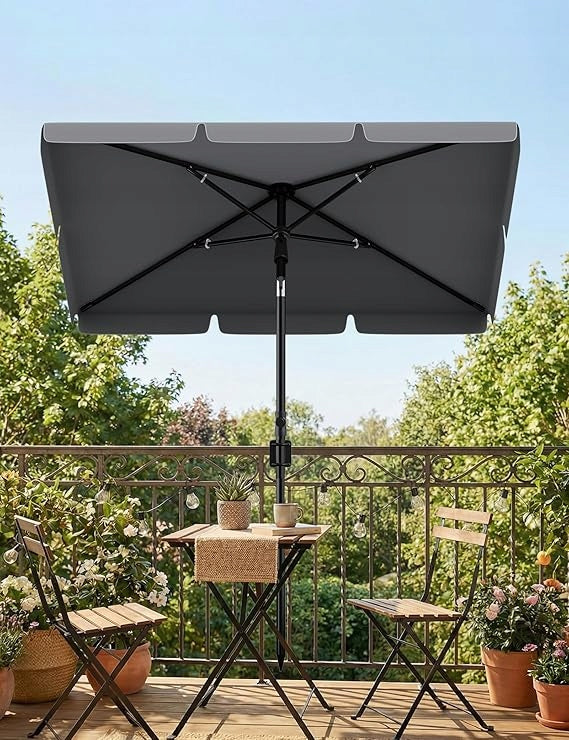 Parasol balkonowy 200x125 cm z pokrowcem,uchylny i regulowany na wysokość Product height 230 cm