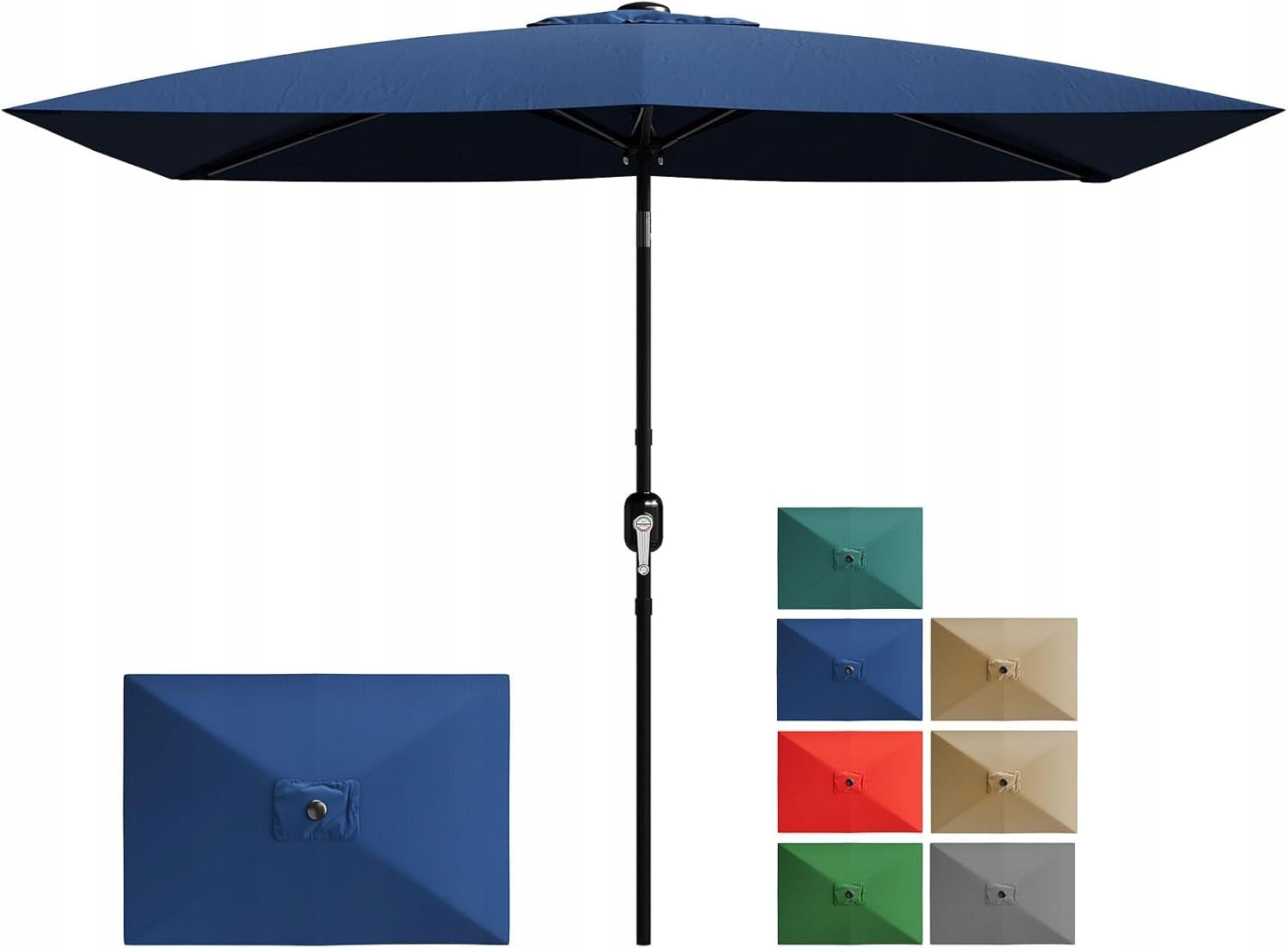 Parasol prostokątny 200 x 300 cm, parasol ogrodowy z funkcją pochylania