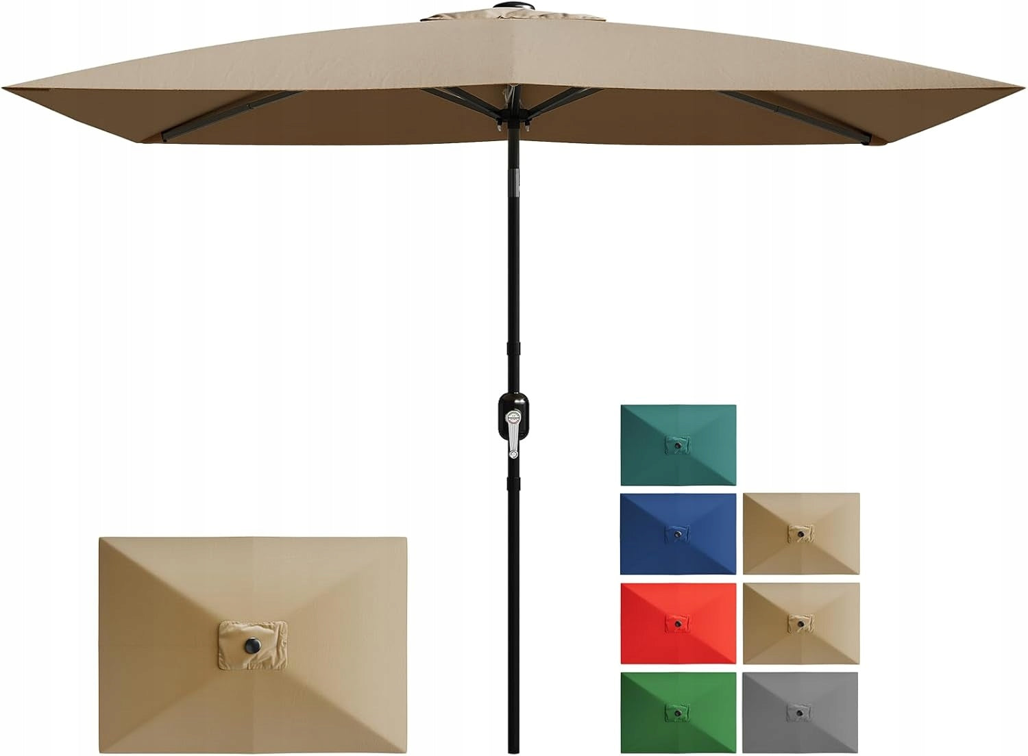 Parasol prostokątny 200 x 300 cm, parasol ogrodowy z funkcją pochylania