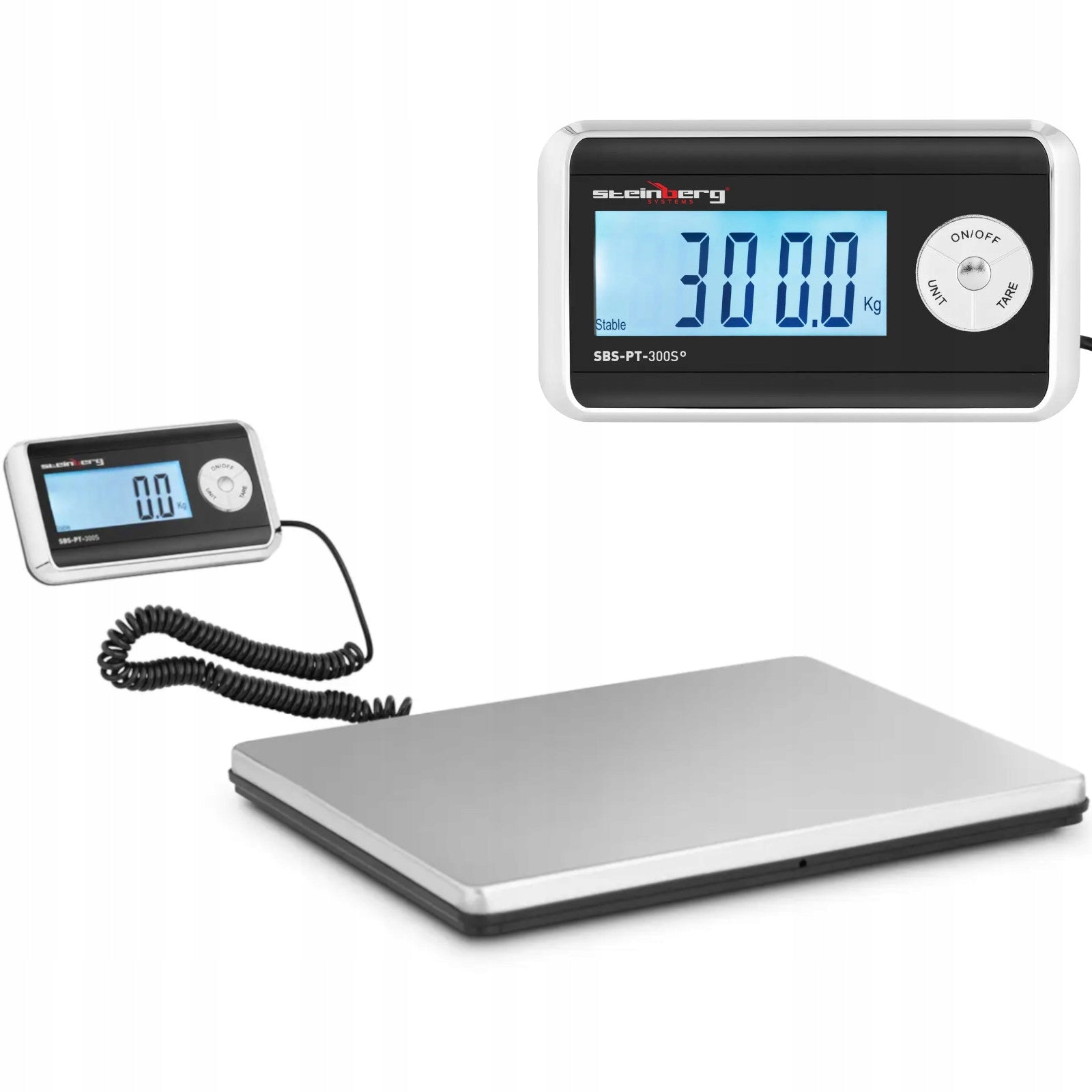 Parcel weight SBS 300 kg lcd 31 x 38,5 cm 100 g stainless steel