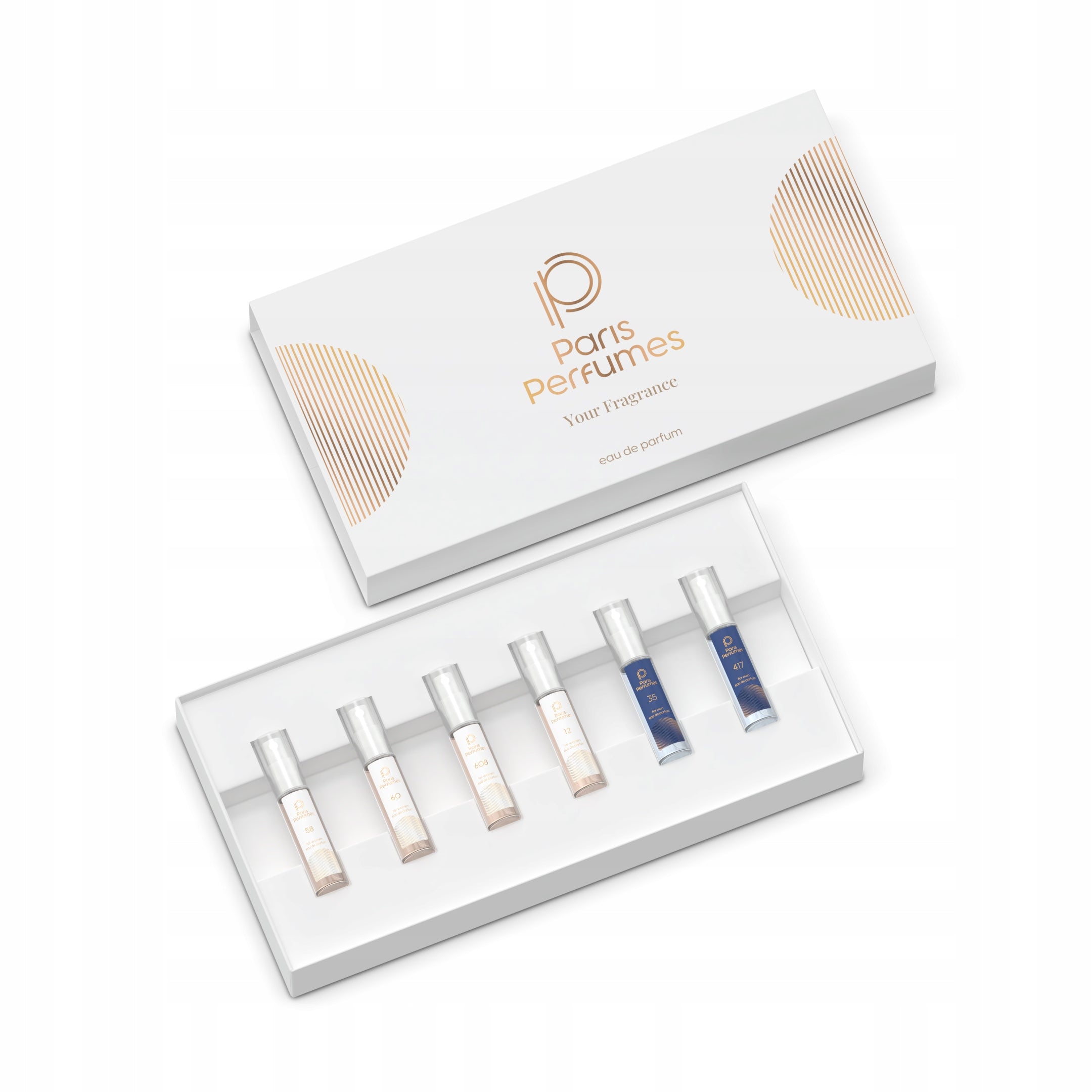 Paris Perfumes N°3 Luxury - Perfume set 6x 1.8ml (4x women's, 2x men's)