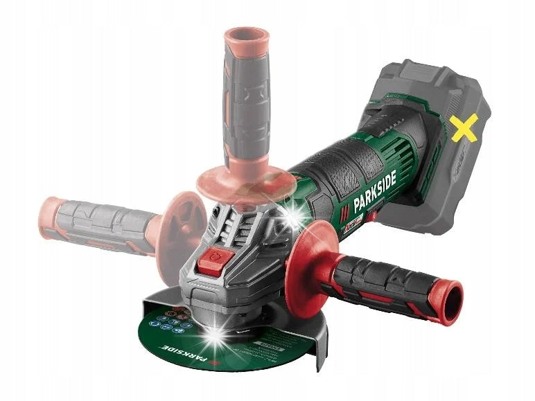 Parkside PWSA 20-Li G4 Angle Grinder + SUITCASE Manufacturer code 451708345