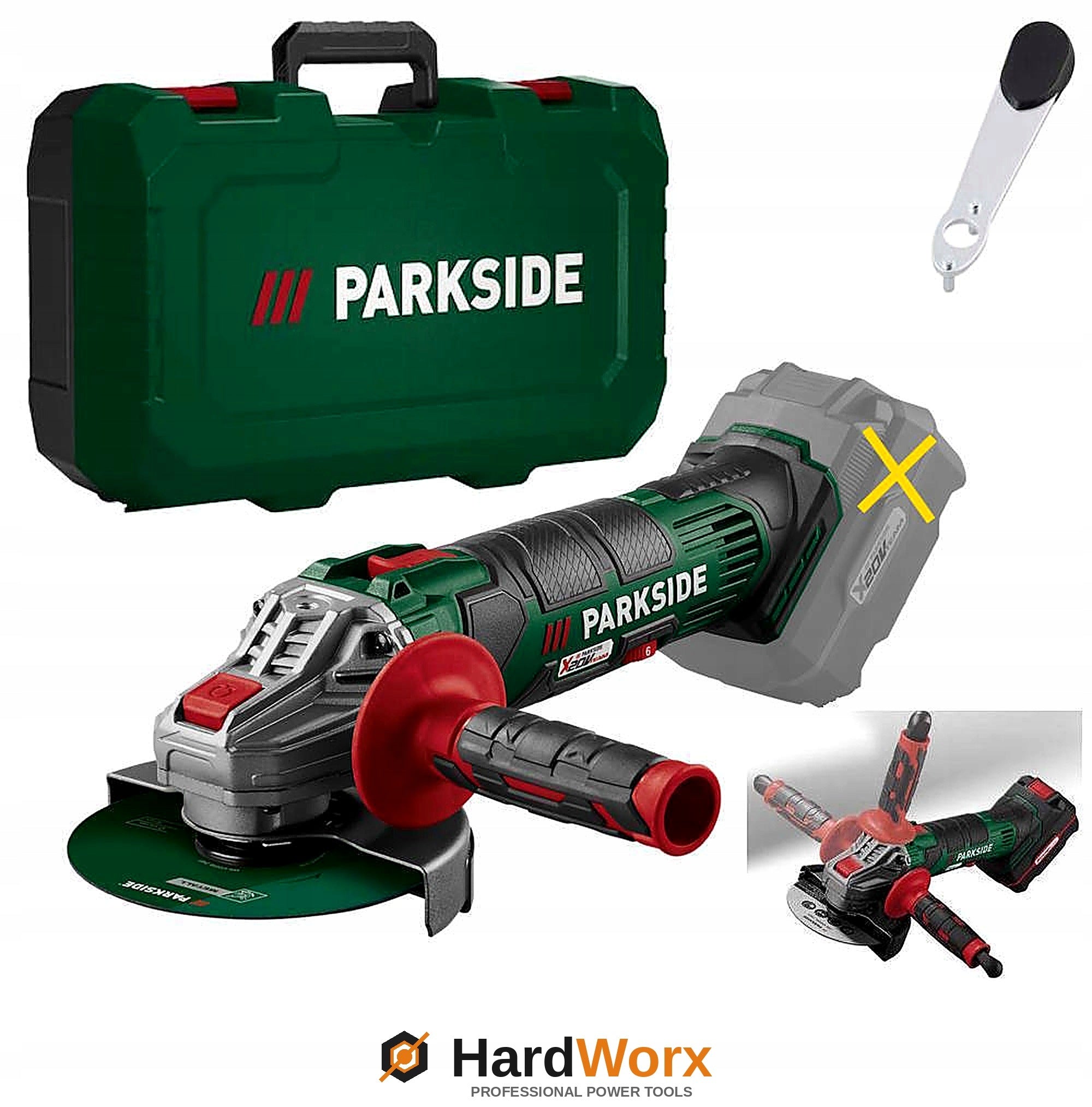 Parkside PWSA 20-Li G4 Angle Grinder + SUITCASE