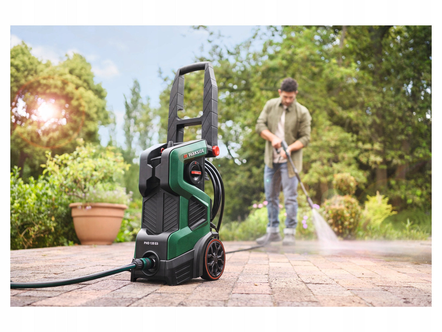 Parkside Pressure washer, 135 bar, 1800 W, Parkside PHD 135 H7 + chemistry Packaging status original