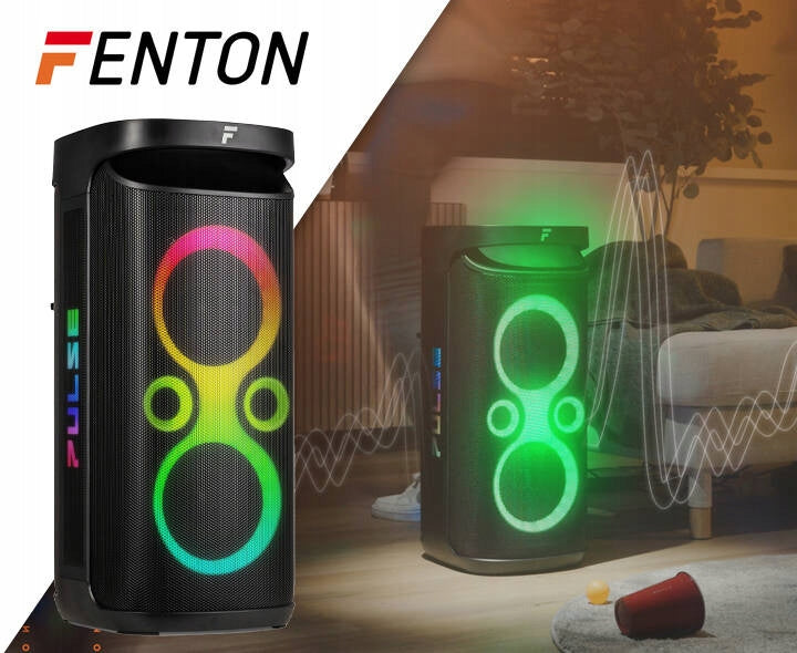 Party Speaker 260W boombox LED BT FM USB Rechargeable UHF Microphone Brand Fenton