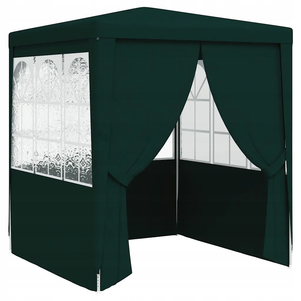 Party tent with walls, 2,5x2,5 m, green, 90 g/m²