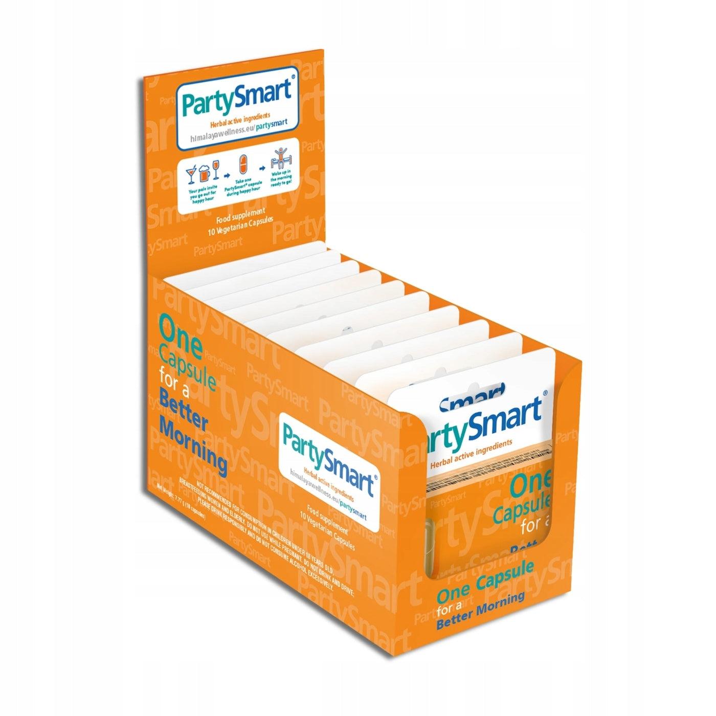 PartySmart for Hangover Better Event Herbal Supplement Himalaya 10 Tablets
