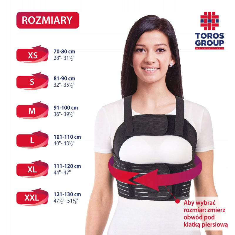 Orthopädischer Gürtel, Toros Group, Größe 1, schwarz 
