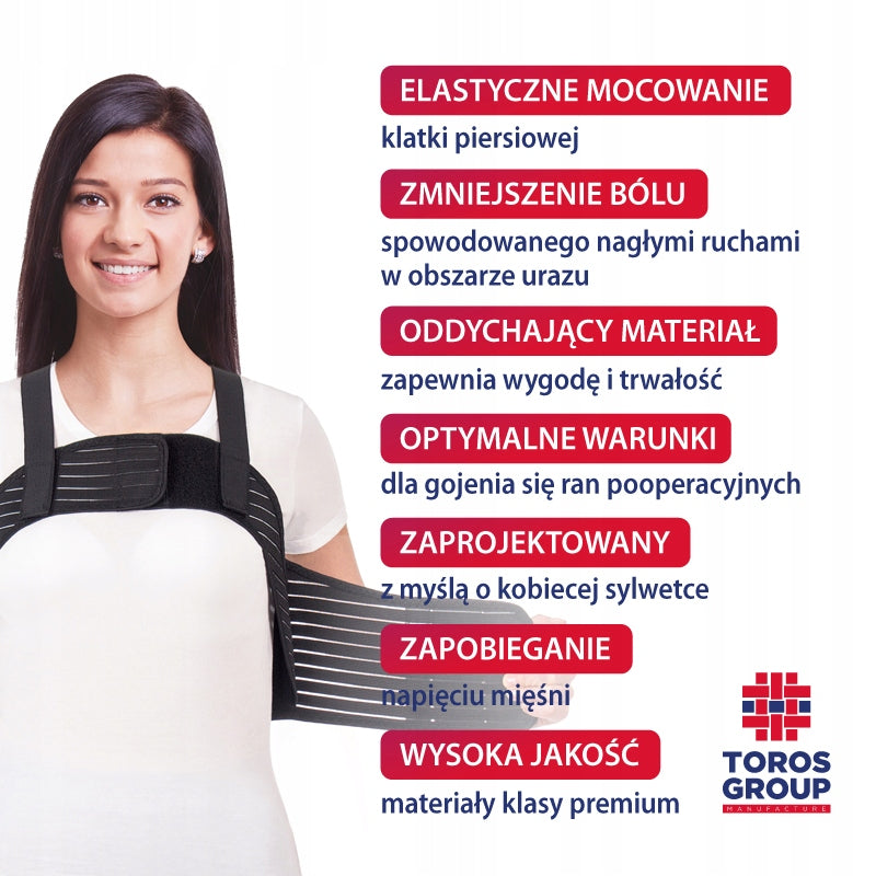 Ortopedinis diržas, Toros Group, 4 dydis, juodas